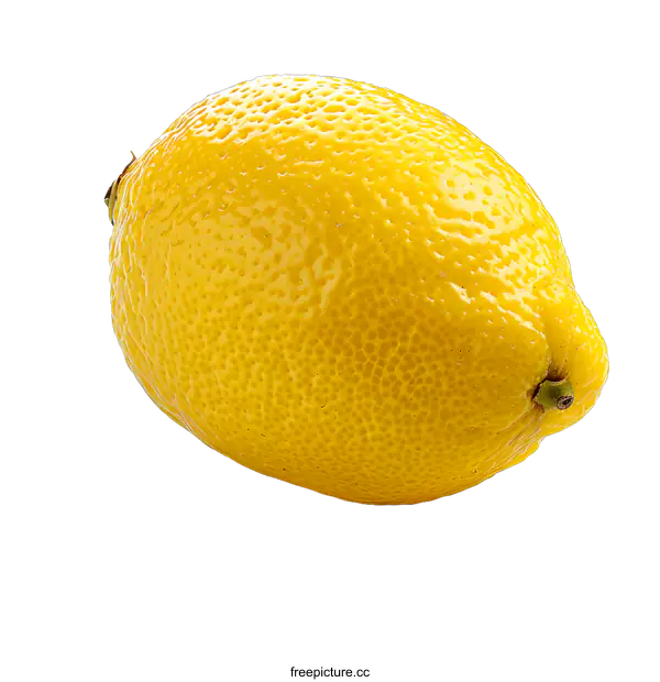 [Transparent Background PNG]A single lemon against a white background