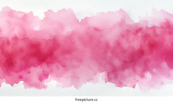 Pink watercolor brush strokes with a white background