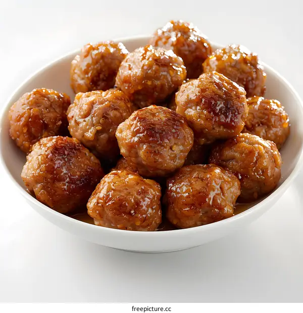Bowl of Sweet and Savory Meatballs