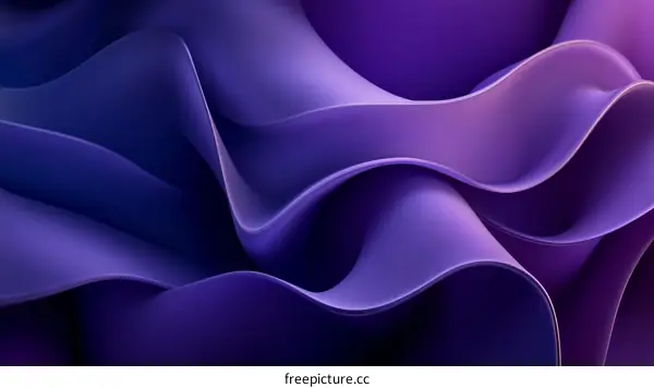 Abstract Purple and Blue Flowing Shapes