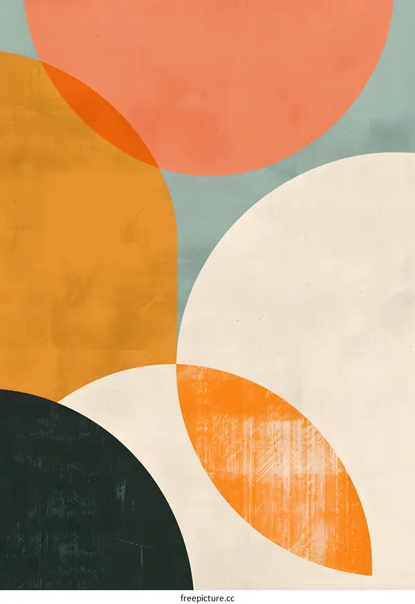 Abstract Geometric Shapes in Pastel Colors
