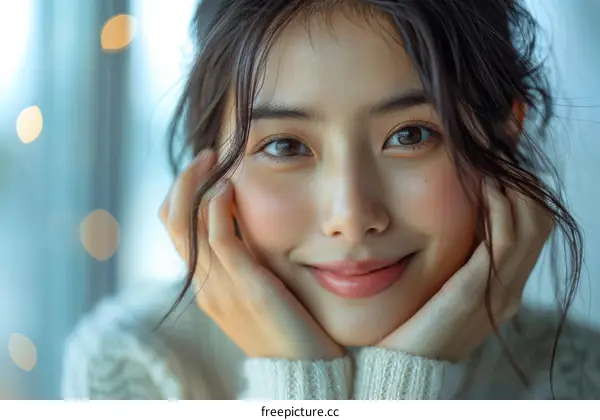 A photo of a young woman smiling at the camera.