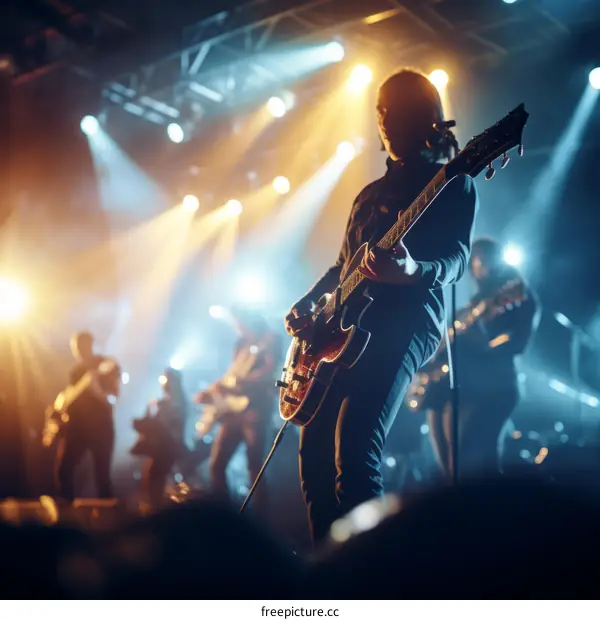 Rock Band Performing Live on Stage
