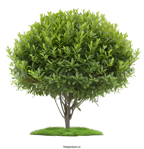 [Transparent Background PNG]Green Tree Isolated On White Background