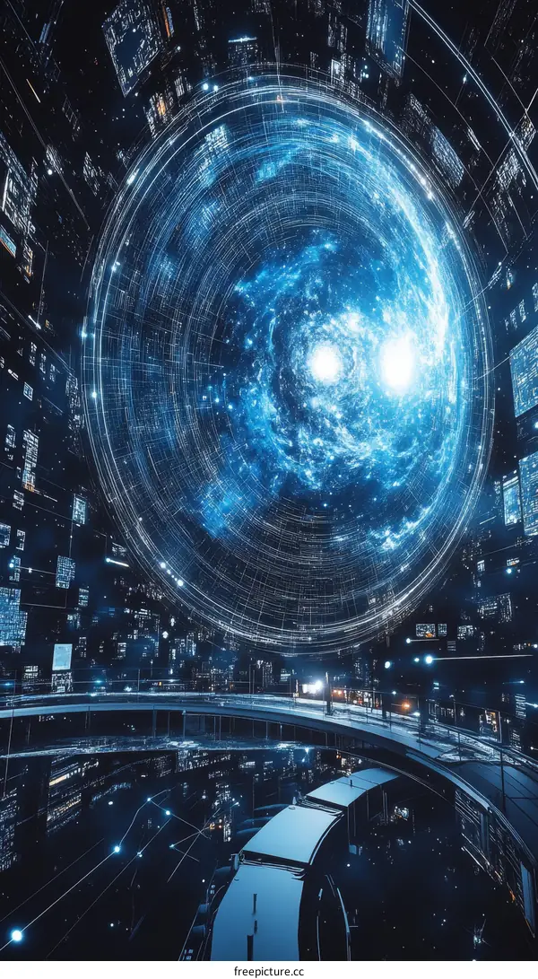 Futuristic City Technological Space