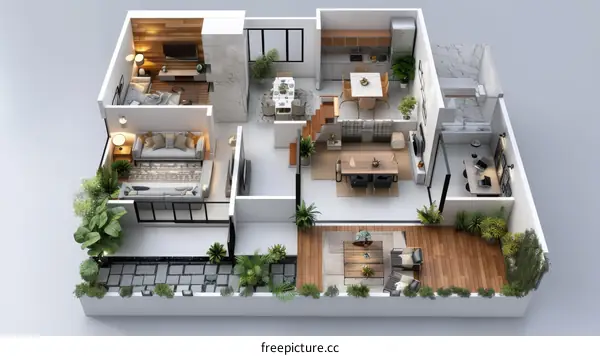 Modern Apartment Floor Plan Design
