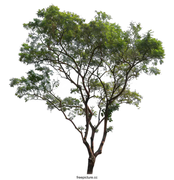 [Transparent Background PNG]Green Tree Isolated On White Background