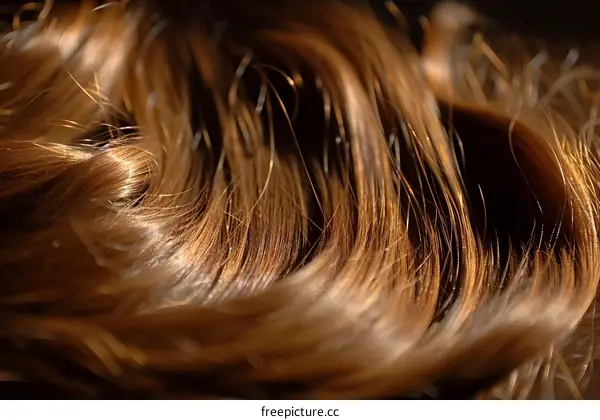 Close up of brown hair texture