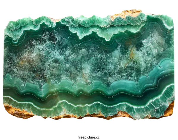 [Transparent Background PNG]Green Agate Slab Close-up