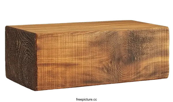 [Transparent Background PNG]Rustic Wooden Block Decor Piece