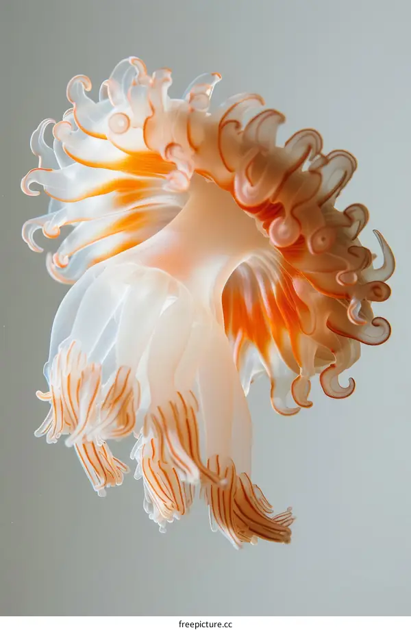 Orange and White Jellyfish: An Underwater Marvel