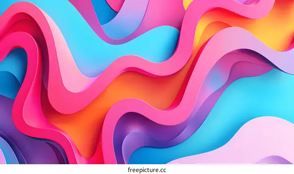 Abstract Colorful Wavy Background Design