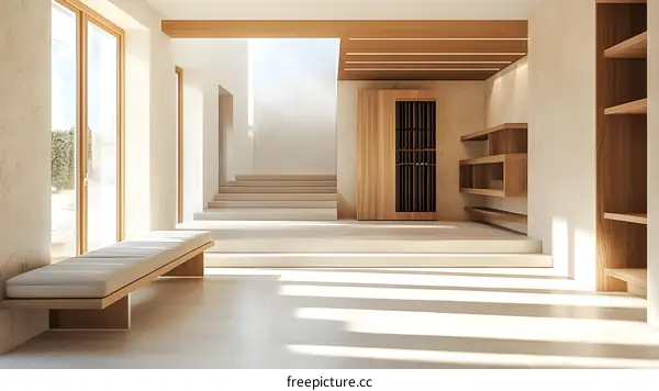 Minimalist Interior Design with Wooden Accents