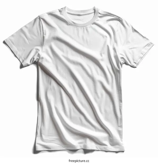 White T-Shirt Mockup On White Background
