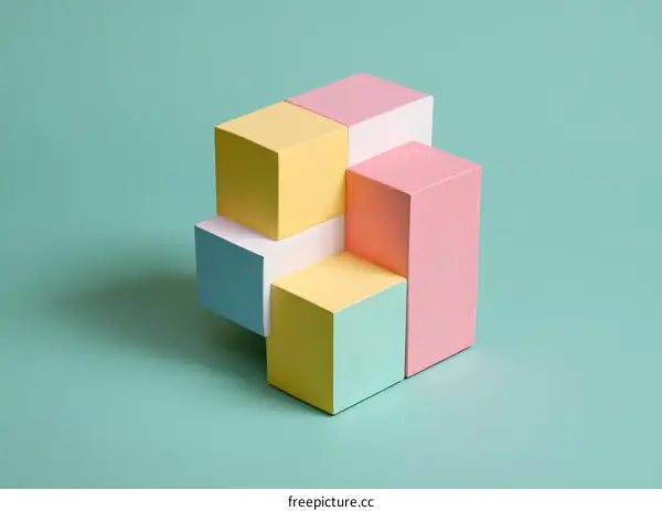 Colorful Geometric Shapes Abstract Background Design