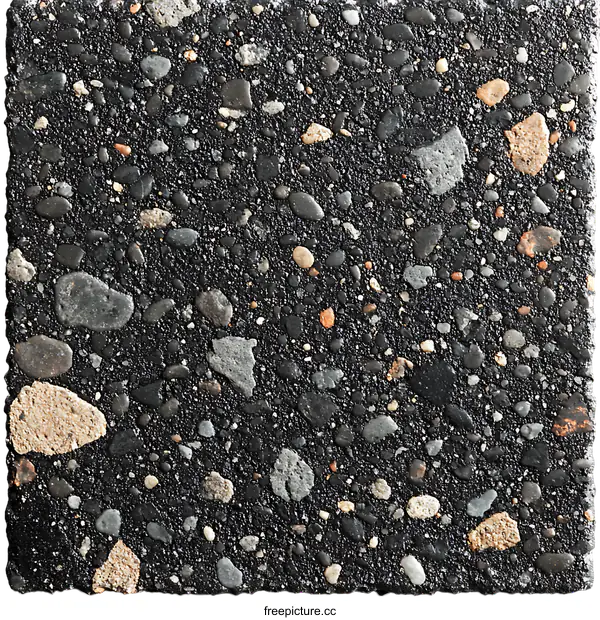 [Transparent Background PNG]Decorative Black Stone Mosaic Tile