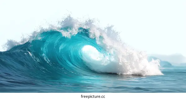 Powerful Ocean Wave Crashing