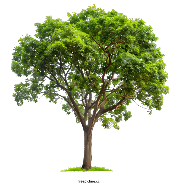 [Transparent Background PNG]Isolated Green Tree On White Background
