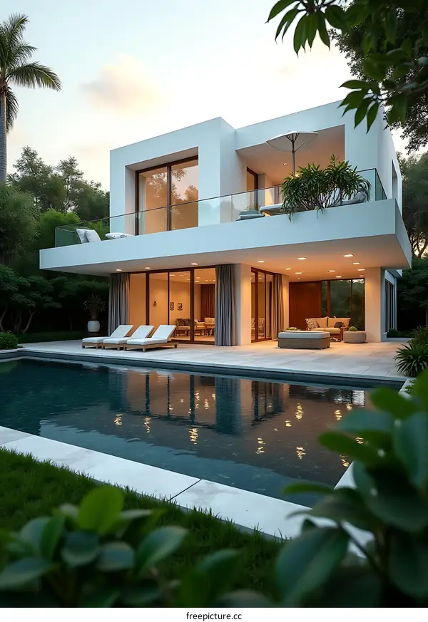 Modern Luxury Home with Pool and Garden