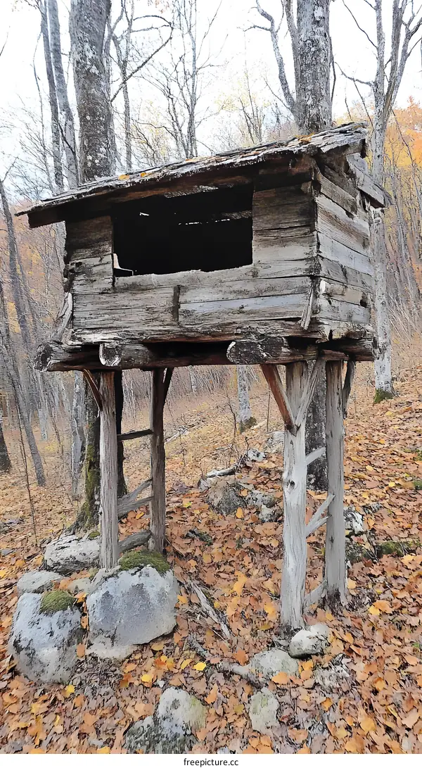 Old Wooden Structure In The Woods