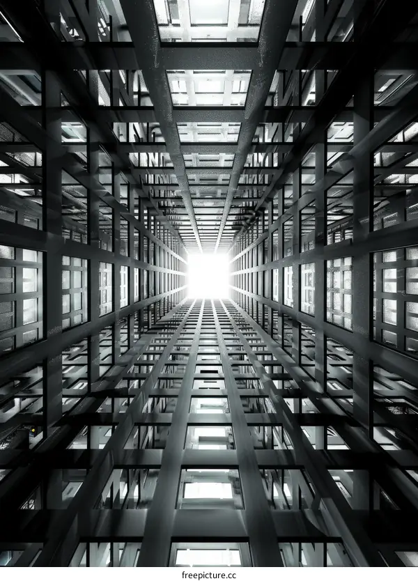 Futuristic Tunnel with Abstract Lines