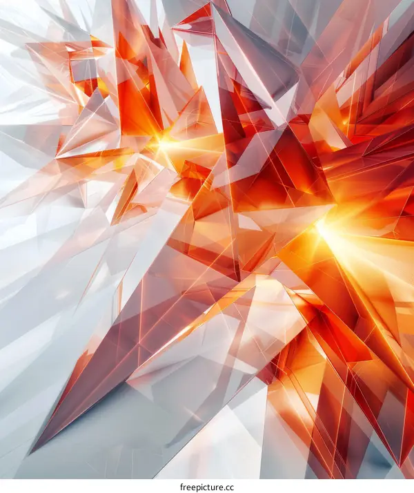 3D Geometric Exploration of Orange and White Polygons