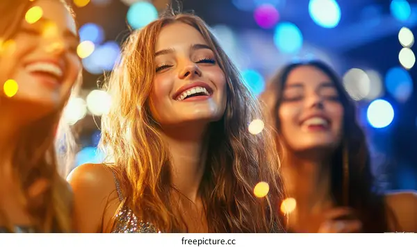 Happy Women Enjoying a Night Out