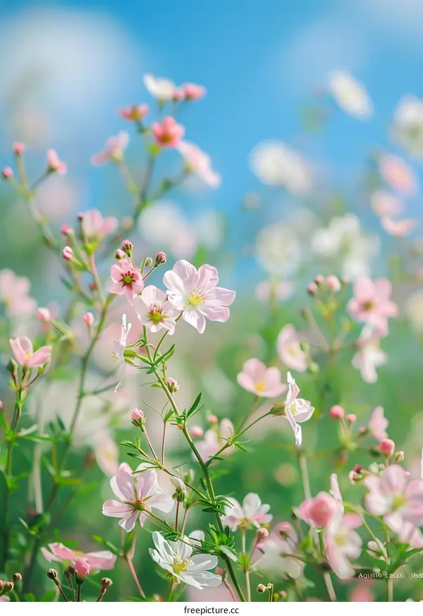 Pink And White Flowers In Spring