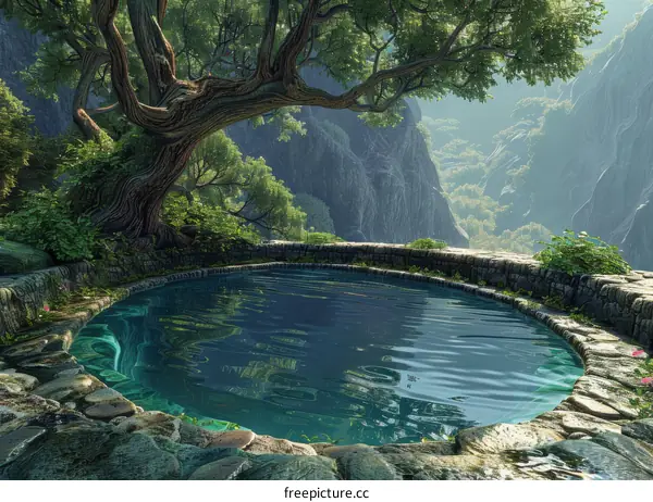 Enchanting Forest Pond with a Mystical Aura