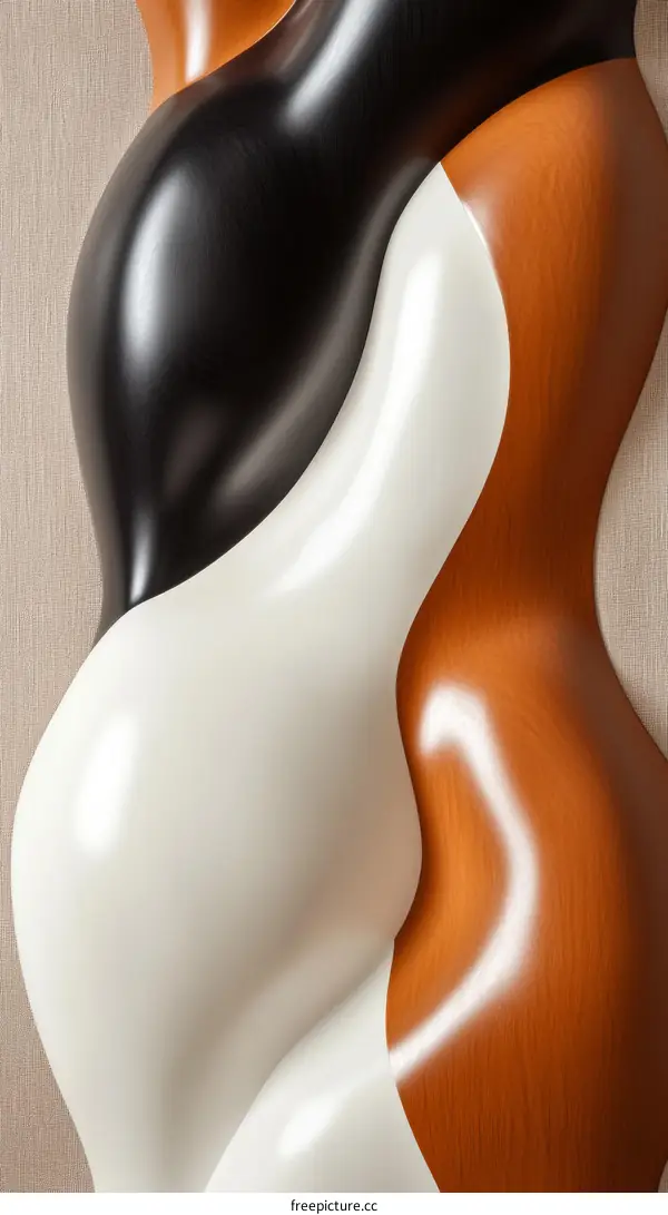 Abstract Art Piece with Three Color Combinations