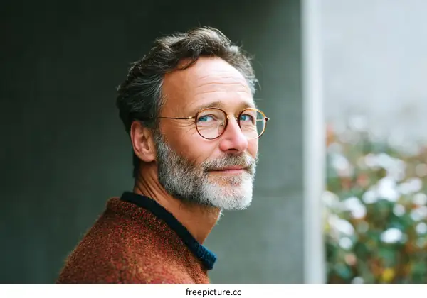 Thoughtful Senior Caucasian Man Portrait