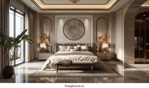 Luxury Bedroom Interior Design Illustration