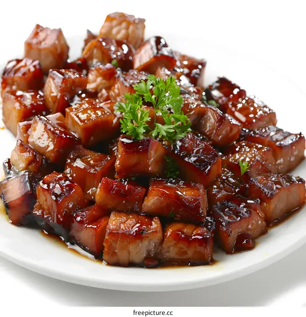 Delicious Braised Pork Belly Cubes