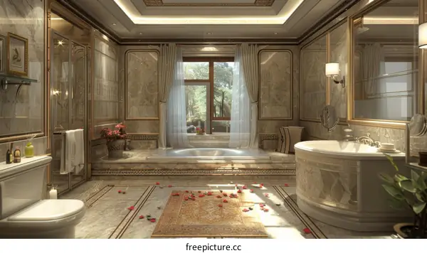 Luxurious Elegant Bathroom Interior Design