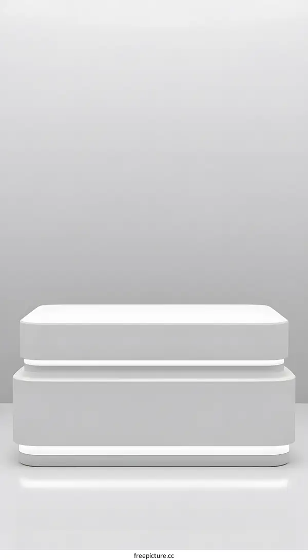White Modern Minimalist Product Display Platform