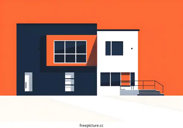 Modern House Architecture Illustration