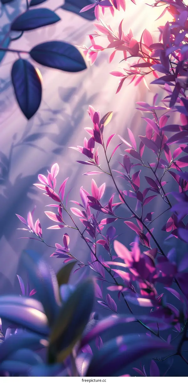 Stunning Sunlight Through Lush Purple Leaves