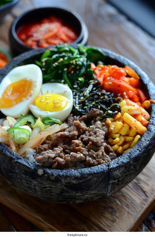 Korean Bibimbap: A Colorful & Flavorful Stone Bowl Dish