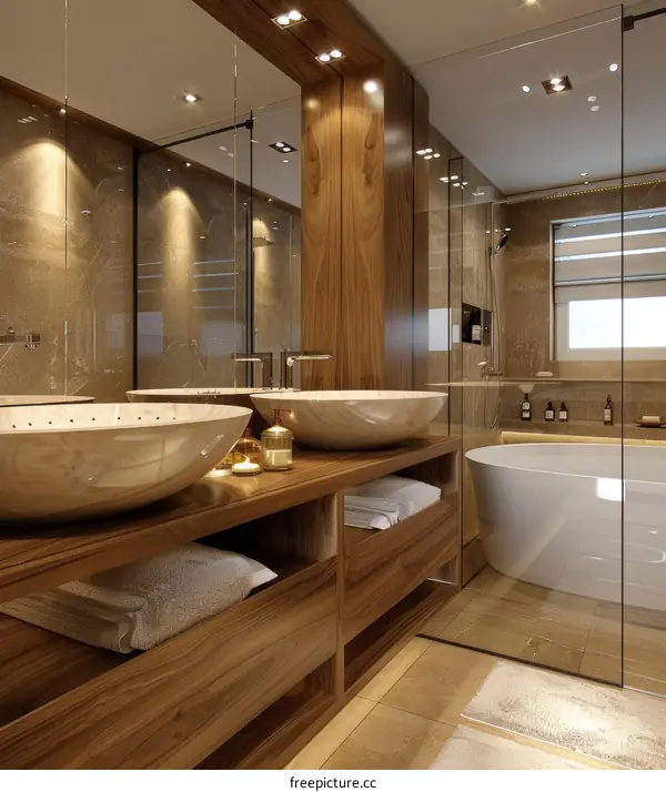 Luxury Modern Wooden Bathroom Design