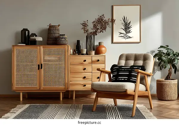 Modern Wooden Living Room Furniture and Decor