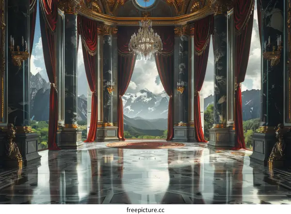 Impressive and magnificent European-style palace hall