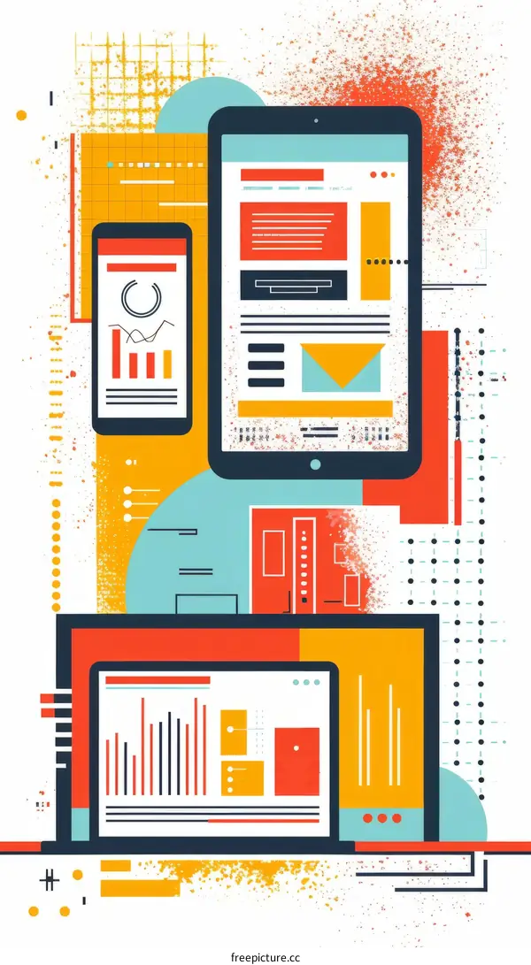 Abstract Geometric Devices Illustration