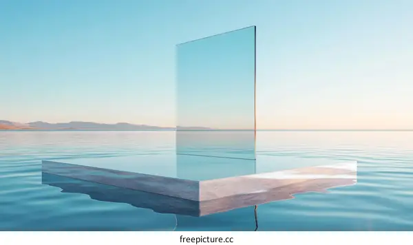 Modern Floating Glass Platform by the Sea