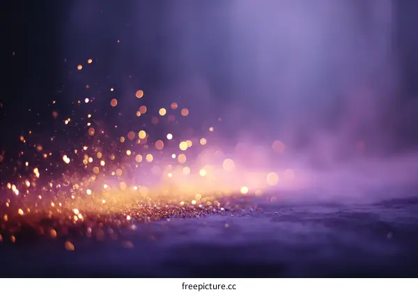 Abstract Purple and Gold Glitter Background