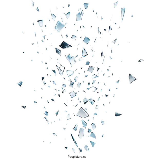 [Transparent Background PNG]Shattered Glass Illustration Background