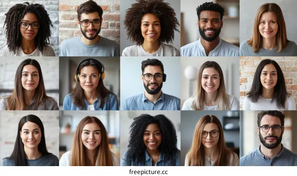 Diverse Portraits of People from Different Backgrounds