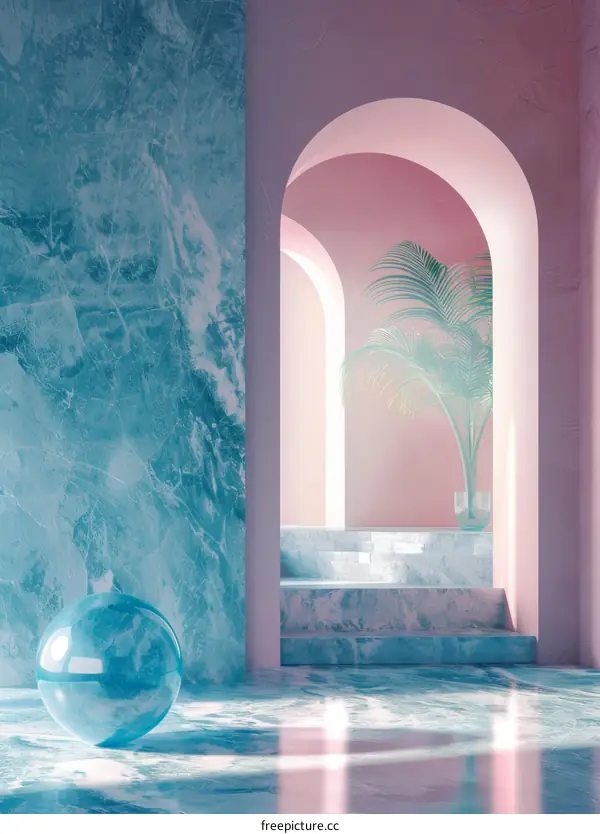 Pastel Marble Archway Interior Design