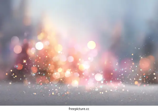Abstract Festive Background with Bokeh Lights