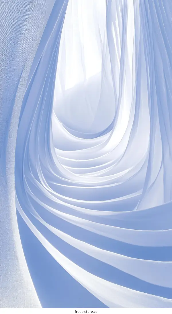 Abstract Light Blue Drapery Design