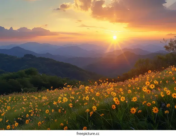 Mountains in the Evening Light